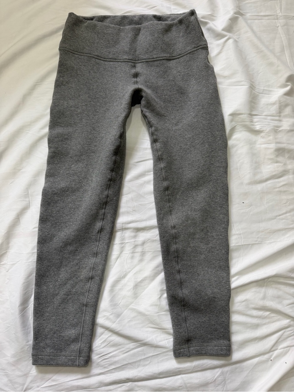Lululemon Heather Gray Fleece-Lined Leggings Size 6